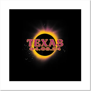 Solar Eclipse 2024 Texas - America Totality Event Posters and Art